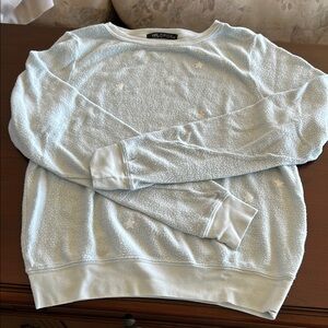 Wildfox Light Blue Star Pattern Sweatshirt